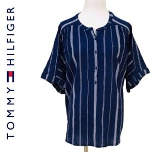 TOMMY HILFIGER Short Sleeve Relaxed Fit Blouse